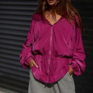 Free People Morning to Midnight Jacket, Very Berry - Large